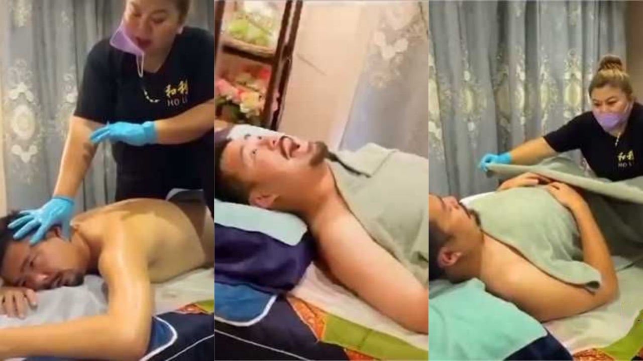 香港大叔初体验泰国古法抓龙筋 专业女技师让你重振男人雄风 抓完之后再去做那效果太棒了！